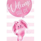 Baby Girl Card - Welcome Little One - Pink