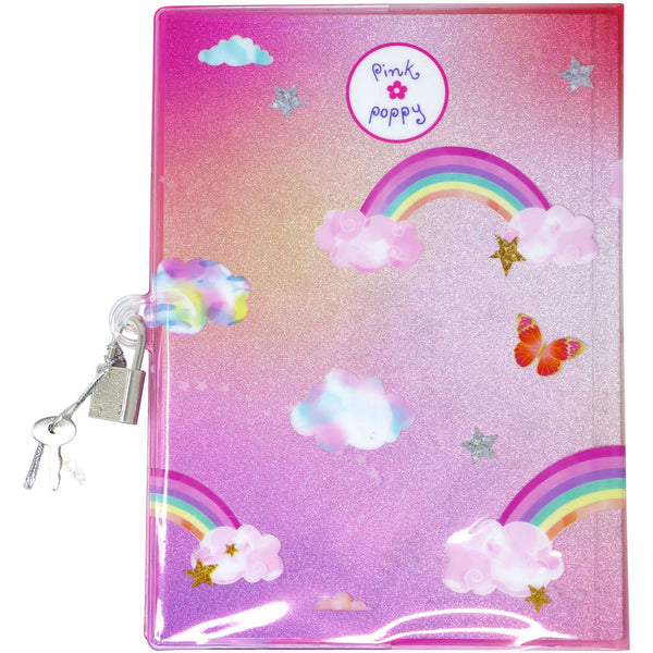 Pink Poppy Lockable Diary Unicorn Butterfly Yellow Zebra