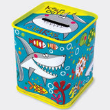 Money Box Tin - Keep Out! Sharks About