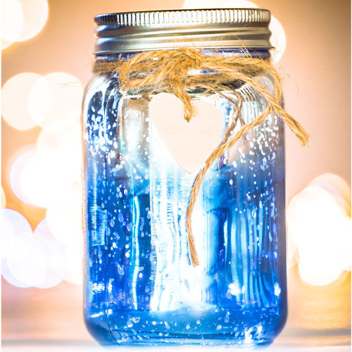 Stellar Ombre Sparkle Jar large Yellow Zebra