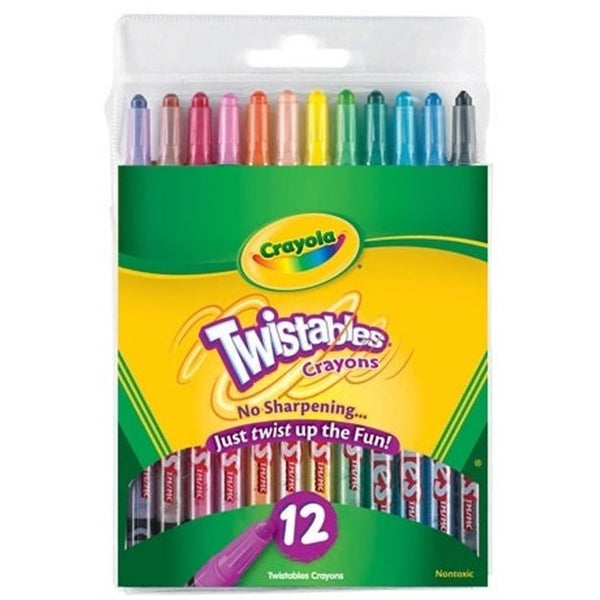 Twistables Crayons 12 Pack Yellow Zebra