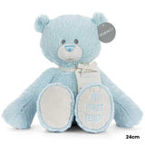 Demdaco - My First Teddy - 40cm Blue