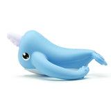 Smily Mia - Nora Narwhal Silicone Teether - Light Blue