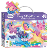 Hinkler - Carry & Play 45 Piece Puzzle -Rainbow Unicorns