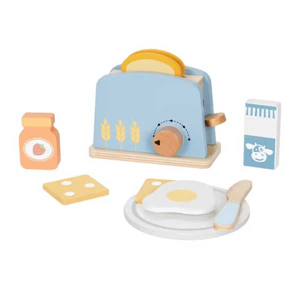 Zebra Toaster Hi Panda - Wooden Toaster - Breakfast Set with Accessories – Yellow Zebra