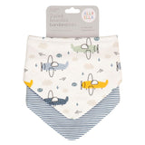 All 4 Ella - Reversible Bandana Bibs 2 Pack - Plane