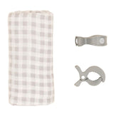 All 4 Ella - Muslin Swaddle & Peg Box Set - Gingham Grey