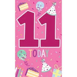 11 Today - Female Birthday Card