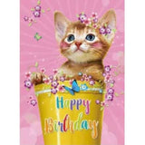 Birthday Card - 3D - Kitten