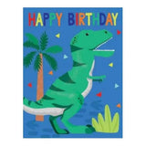 Mini Birthday Card - Dino Palm Tree