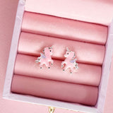 Lauren Hinkley - Pink Unicorn Earrings - In Trinket Box