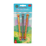 Legami - Set of 3 Erasable Gel Pens - Fur-Ever Friends