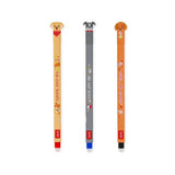 Legami - Set of 3 Erasable Gel Pens - Fur-Ever Friends