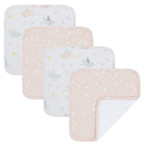 Living Textiles - 4 Pack Wash Cloths - Ava/Blush Floral