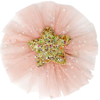 Pink Poppy - Pirouette Glitter Star Tulle Hairclip