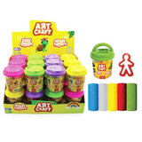 Art Craft - Play Dough Tub with 1 Cutter & Mould - 5 x 20g Colours