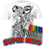 Splat Planet - Colour In T-Shirt - Superhero