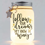 Stellar - Large Message Sparkle Jar - Follow Your Dreams