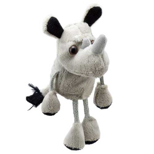 Puppet Company Ringo The Puppet Company - Finger Puppet - Rhino – Yellow Zebra
