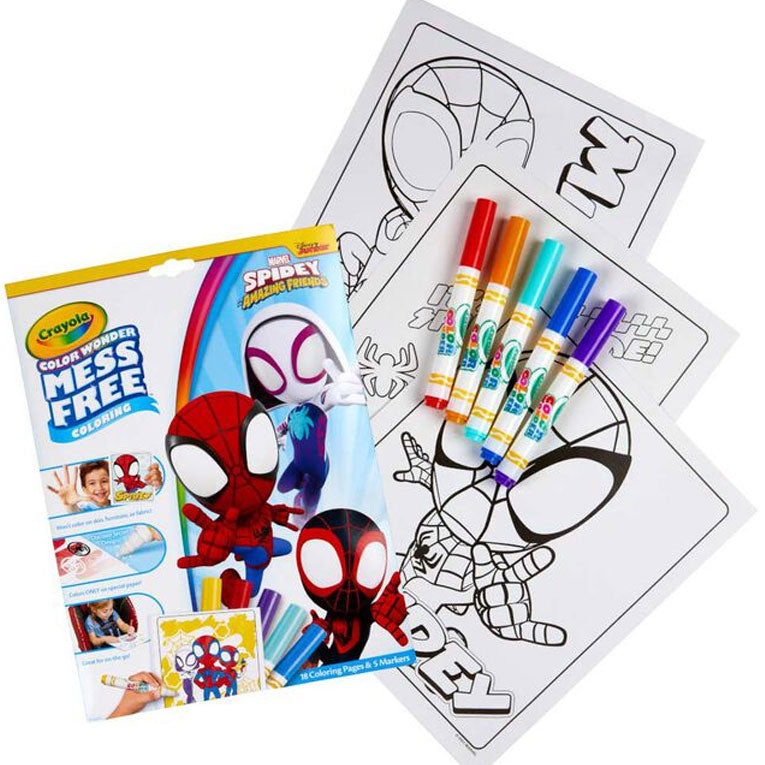 Crayola Colour Wonder Mess Free Colouring Spidey – Yellow Zebra