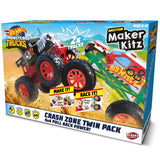 Hot Wheels - Maker Kitz - Monster Truck Crash Zone Twin Pack