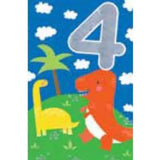 Age 4 Dinosaur Birthday Card
