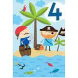 Age 4 Pirate Birthday Card