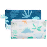 Bumkins - Small Snack Bag 2 Pack - Blue Tropic/Dinosaurs