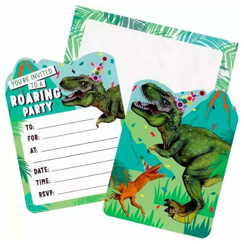 Invitations - Dinosaur - 8 Pack