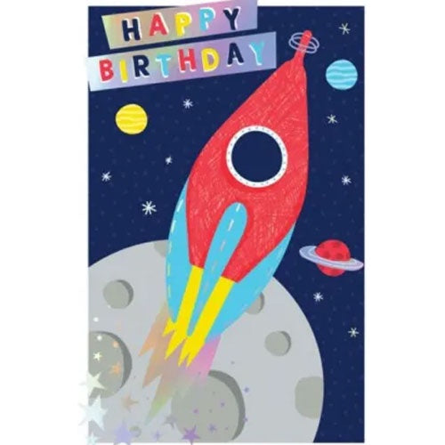 Birthday Card - Happy Birthday Spaceship