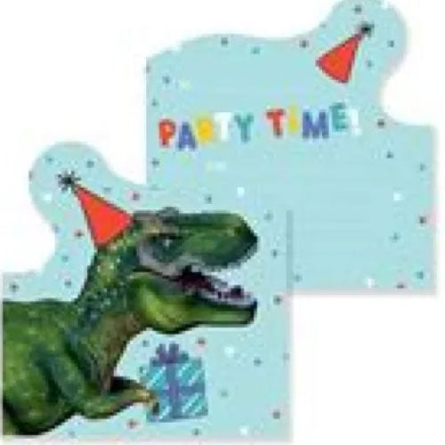 Invitations - Dinosaur Party Hat - 8 Pack