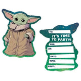 Invitations - Mandalorian Baby Yoda - 8 Pack