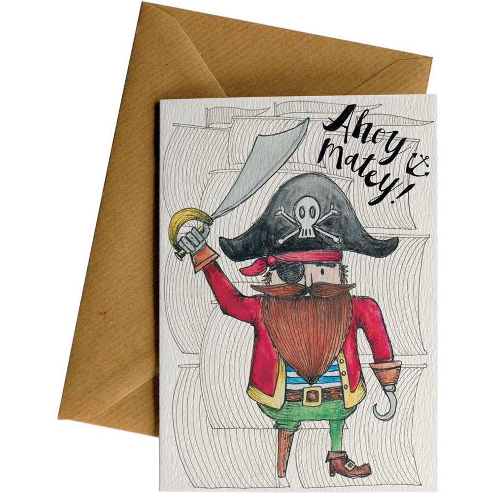 Ahoy Matey Pirate Card