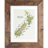 Art Print A3 - NZ Nature Map