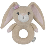 Knitted Ring Rattle - Amelia Bunny