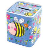 Money Box Tin - Bee Happy