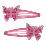 Pink Poppy - Pink Butterfly Hair Clips