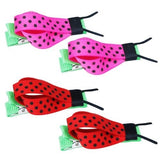 Fabric Ribbon Ladybug Hairclips