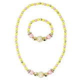 Lemon Delight Stretch Beaded Necklace & Bracelet Set