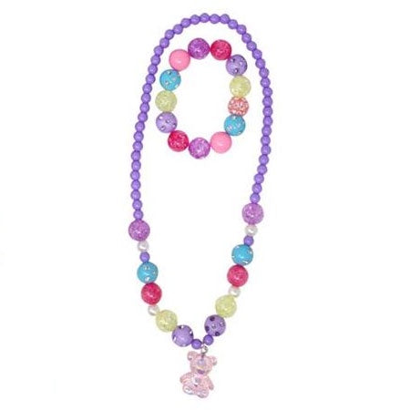 Pink Poppy - Gummy Bear Necklace & Bracelet Set