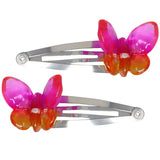 Rainbow Butterfly Charm Hair Clip