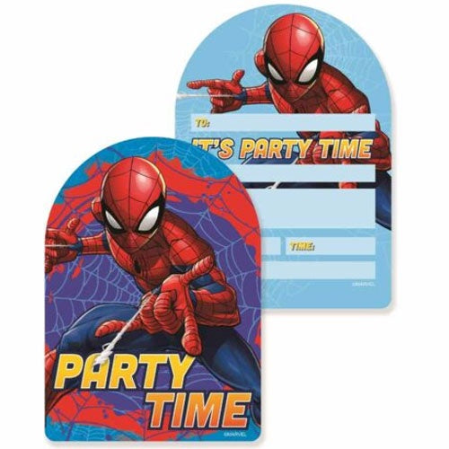 Invitations -Spiderman - 8 Pack
