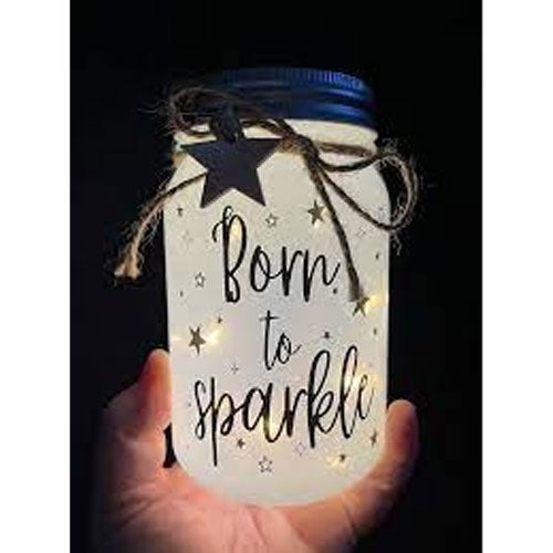 Stellar - Large Message Sparkle Jar - Born To Sparkle
