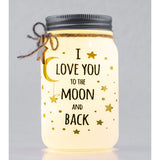 Stellar - Large Message Sparkle Jar - I Love You To The Moon & Back