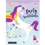 Padded Invitations - Unicorn Rainbow