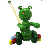 Wooden Push Along Toy - Frog