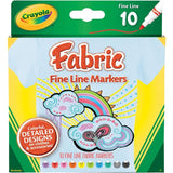 Crayola - Fabric Fine Line Markers - 10 Pack