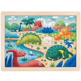 Hape - Double Sided Colour Puzzle - Dinosaurs