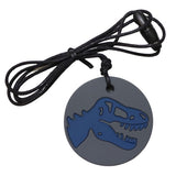 Dino Teething Pendant - Grey